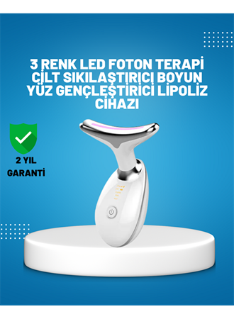 3 Modlu Boyun ve Yüz Bakım Cihazı – EMS, Temizleme, Sıcak Masaj ve Renkli Işık Terapi Özellikli
