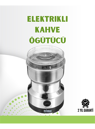 Kahve ve Baharat Değirmeni | Kompakt, Hafif, Hızlı Öğütme, Şeffaf Kapaklı, Kolay Kullanım