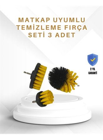 Yüksek Devirde Etkili Temizlik Sağlayan Matkap Ucu Fırça Seti