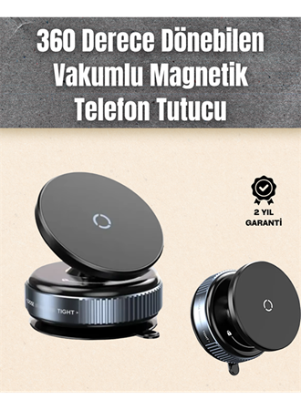 Çok Yönlü Döner Başlıklı Vakumlu Araç Telefon Standı – Sert Yollarda Stabil Kullanım