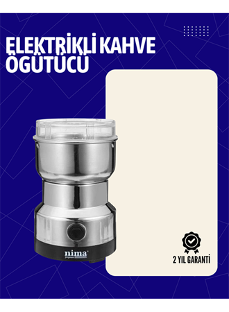 Elektrikli Sessiz Kahve Öğütücü | Çok Fonksiyonlu, 200W, AB Fişli, Kolay Temizlenir