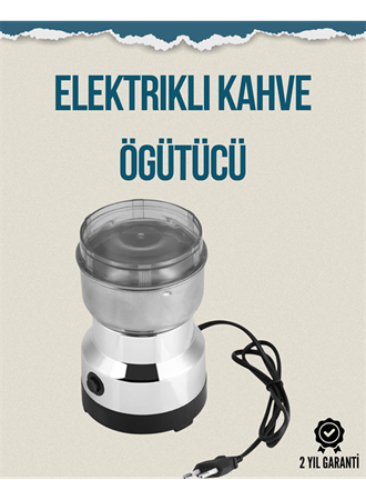 Kompakt Elektrikli Kahve ve Baharat Öğütücü | 14500 Devir, Şeffaf Kapaklı, Hediye İçin İdeal