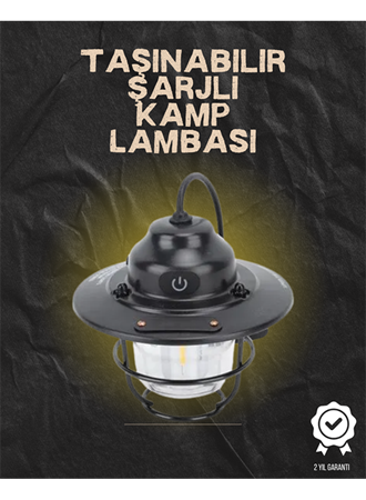 Kamp ve Bahçe İçin Retro LED Fener – Sıcak Işık, Uzun Ömürlü Batarya