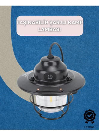 Dış Mekan İçin Şık LED Fener – 4400mAh Pil, IPX4 Su Geçirmez, Asılabilir