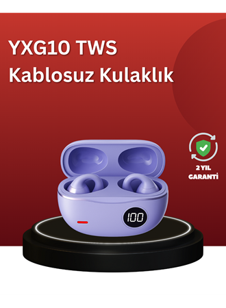 YXG10 Açık Kulak Bluetooth Kulaklık – Klipsli, Güvenli Spor Tasarım, 30 Saat Pil
