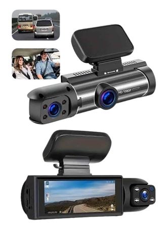 Araç Kamerası Black Box Çift Kameralı Ekranlı Full HD Sürüş Kamerası
