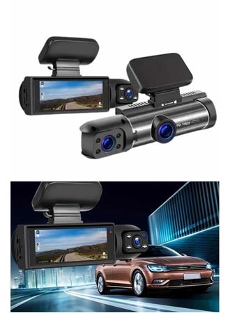 Araç İçi Full Hd Kamera Ön ve Arka Kameralı Ekranlı Araç Kamerası