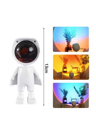 180 Derece Dönebilen Astronot Masa ve Gece Lambası Projektör