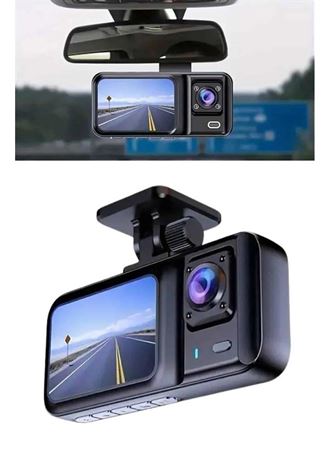 1080p Sürüş Kaydedici 2 İnç Araç Araba Ön İç Arka DVR IPS Ekran