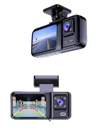 DVR Araç İçi Kamera Ön ve İç Kamera 2 İnç Ekranlı Çift Kamera