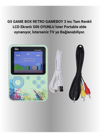 G5 Taşınabilir Retro Oyun Konsolu – Çocuk ve Yetişkinler İçin
