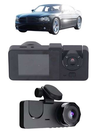 Gece Görüşlü DVR 3 Lensli Araç İçi Sürüş Kamerası Video Kaydedici