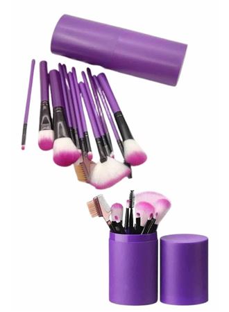 12 Parça Makyaj Fırça Seti Profesyonel Fondöten Allık Far Kontür Fırçası