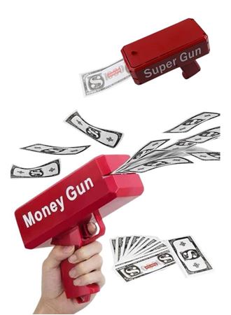 Para Dolar Atma Makinası Super Money Gun Para Saçma Fırlatma Tabancası