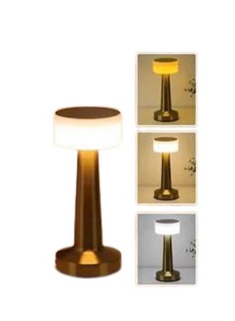 Kablosuz Renkli Masa ve Gece Lambası Altın Rengi Dokunmatik Led Lamba