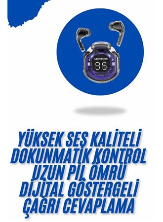 Kablosuz Dijital Göstergeli Powerbanklı IOS ve  Android Uyumlu Gaming Kulaklık