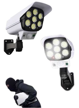 Solar Bahçe Aydınlatması Hareket Sensörlü Uzaktan Kumandalı Kamera Görünümlü