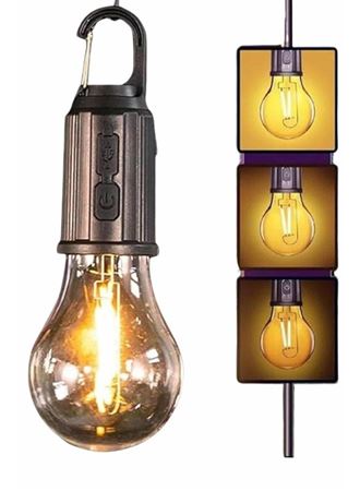 Şarjlı Dekoratif Kamp Lambası Askılı Ampul Led Işık Type-C Girişli
