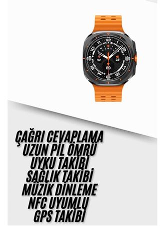 Yeni Nesil Çağrı Cevaplayabilen 47 MM Titreşimli Çok Fonksiyonlu Akıllı Saat