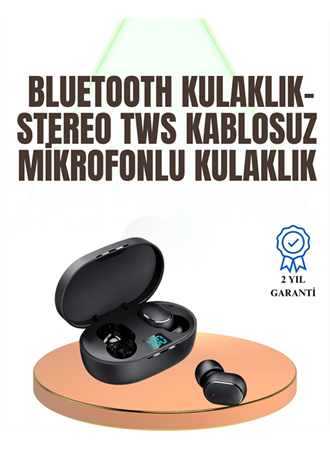 Kablosuz Kulak İçi Bluetooth Kulaklık Stereo Dokunmatik Kontrollü Kulaklık