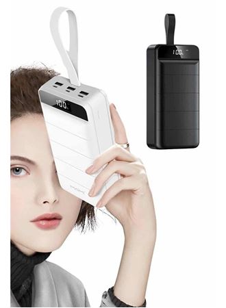 50.000 Mah Powerbank Turbo Hızlı Led Göstergeli Android İOS Uyumlu Taşınabilir Askılı
