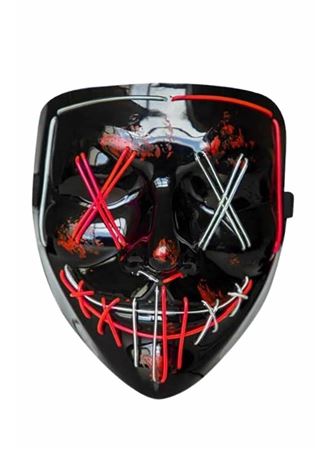 Işıklı Led Maske Parti Eğlence Maskesi Hallowen Neon Maske