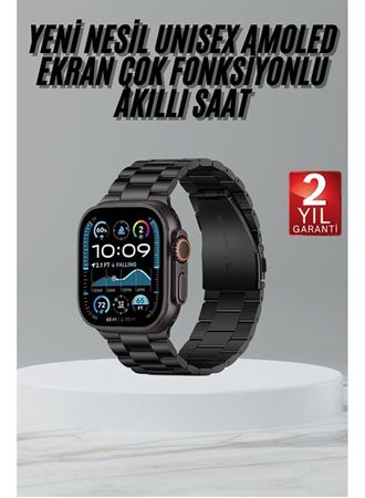 Ultra 3 Kordonlu Amoled Ekran Akıllı Saat Çok Fonksiyonlu Uyku ve Sağlık Takibi