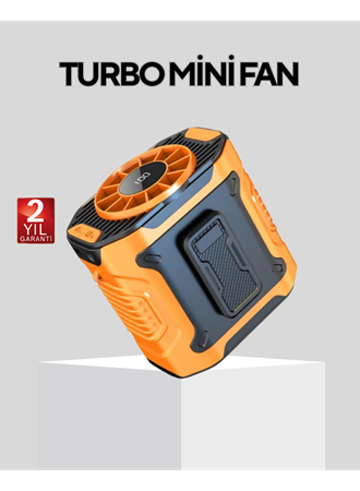Dijital Ekranlı Turbo Mini Fan – 3 Kademeli Hız, Sessiz Çalışma ve Type-C Şarj