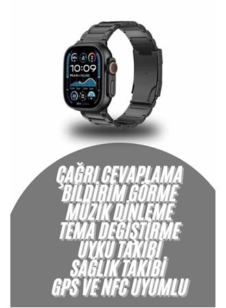 Akıllı Saat Arama Konuşma GPS ve NFC Özelliği 3 Kordonlu Amoled Ekran