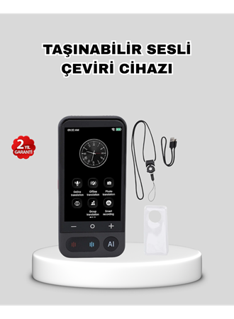 Taşınabilir Akıllı Sesli Çeviri Cihazı – 139 Dil Desteği, Dokunmatik Ekran
