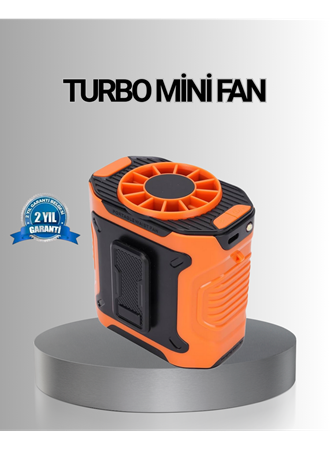 Turbo Mini Taşınabilir Fan – 100 Kademeli Dijital Hız Kontrolü ve Type-C Şarj