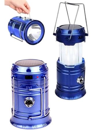 Kamp Feneri Şarj Edilebilir Güneş Enerjili Işıldak USB Şarjlı