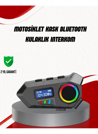 Suya Dayanıklı Bluetooth  İnterkom 5.4 Hoparlör 500mAh Batarya ve FM Radyo Özellikli