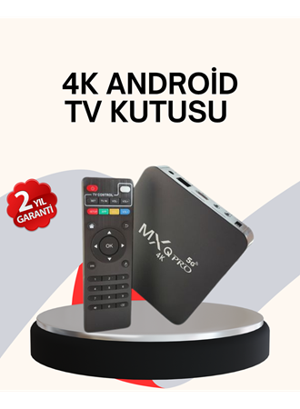 4K Android TV Box – Akıllı Medya Oynatıcı, 2GB RAM, 16GB Hafıza, Wi-Fi Destekli