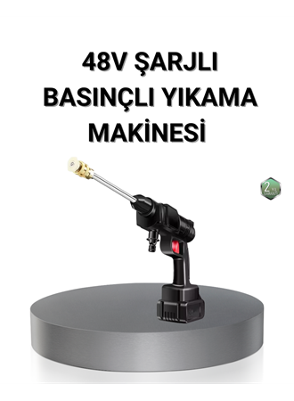 Kablosuz Basınçlı Yıkama Makinesi – 48V Güçlü Motor, 2 Pil ve Köpük Hazneli