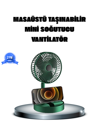 Katlanabilir Şarjlı Mini Fan 3 Kademeli Hız Ayarlı Taşınabilir