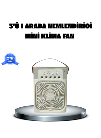Taşınabilir Mini Klima Fan 3’ü 1 Arada Soğutucu, Nemlendirici ve Gece Lambası