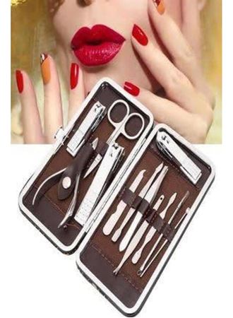 Tırnak Bakım Seti Tırnak Düzeltme Batık 12 Parça Çanta Tipi Manikür Pedikür