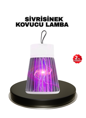 Mor Işıklı Şarjlı Böcek Öldürücü Lamba – Ev, Balkon ve Kamp Kullanımına Uygun
