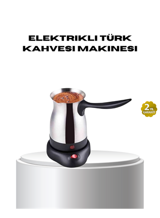 Paslanmaz Çelik Elektrikli Cezve 800W 6 Fincan Kapasiteli