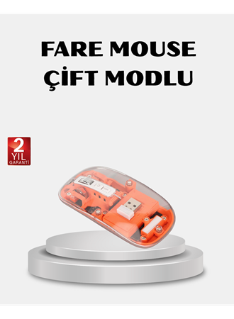 Kablosuz Çift Modlu Mouse – Bluetooth 5.0 + 2.4GHz