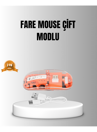 Çift Modlu Kablosuz Bluetooth 5.0 + 2.4GHz Mouse – 3 Cihaz Bağlantılı, Hızlı Geçiş Düğmeli
