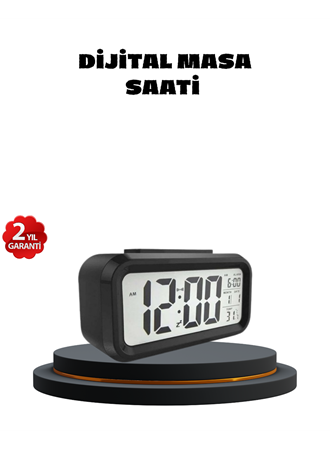 Sensörlü Dijital Masa Saati Alarm ve Sıcaklık Göstergeli