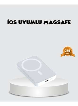 MagSafe Uyumlu Kablosuz Batarya – 27W Hızlı Şarj Destekli Kompakt Güç Bankası