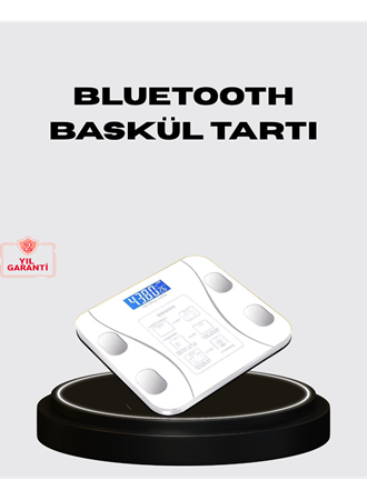 Akıllı Dijital Baskül – Bluetooth Bağlantılı, 8 Ölçüm Verili, Akıllı Vücut Analiz Tartısı