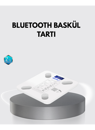 Bluetooth Akıllı Tartı – 8 Fonksiyonlu Dijital Baskül, 180 kg Kapasiteli