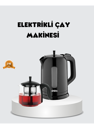 Çaycı Cam Demlikli 1800W Güçlü ve Sıcak Tutmalı Elektrikli Çay Makinesi