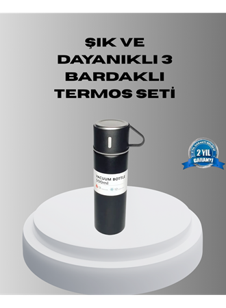 500 ml Vakumlu Termos – Çift Kat Paslanmaz Çelik, Sızdırmaz Kapağıyla Sıcak ve Soğuk İçeceklere Özel