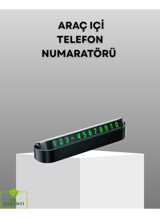 Gri Alüminyum Araç İçi Telefon Numaratörü – Dayanıklı, Modern ve Net Görünürlük Sağlayan Tasarım