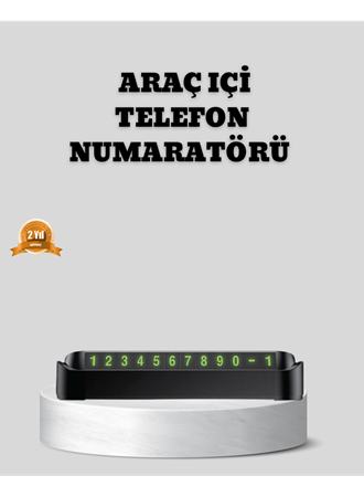 Çevirmeli Araç İçi Park Numaratörü – Alüminyum Gri, Kolay Montaj ve Net Görünüm